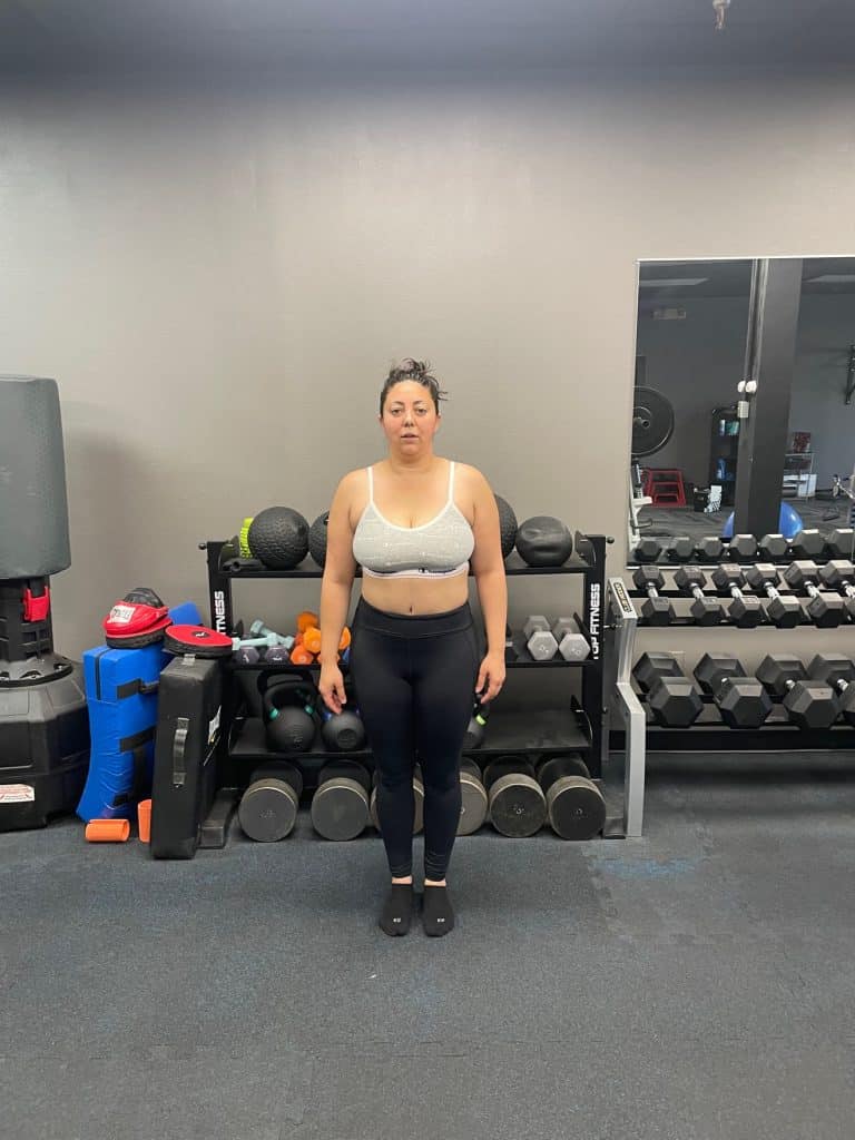 Ana before training at Capital Fitness
